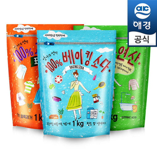 엄마의 알뜰한 선택 구연산 과탄산 베이킹소다 Citric Acid/Sodium Percarbonate/Baking Soda