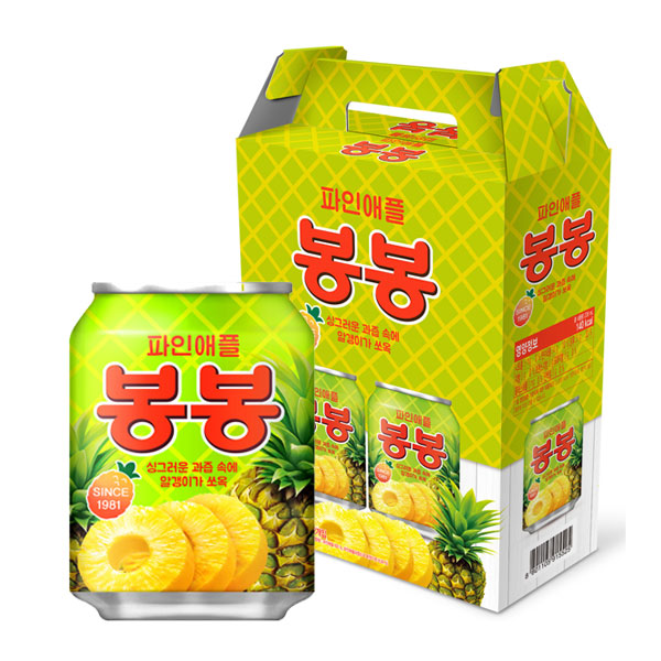 해태 파인애플 봉봉 238ml 12캔 | [HAITAI] Pineapple Bonbon 238ml*12