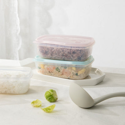 실리팟 직사각 냉동밥 보관용기 Silicon Premium container 2p