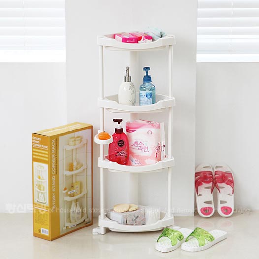 أساسي للحمام النظيف، رف زاوية قائم 3 طبقات/4 طبقات Stand corner rack 3/ 4 tiers