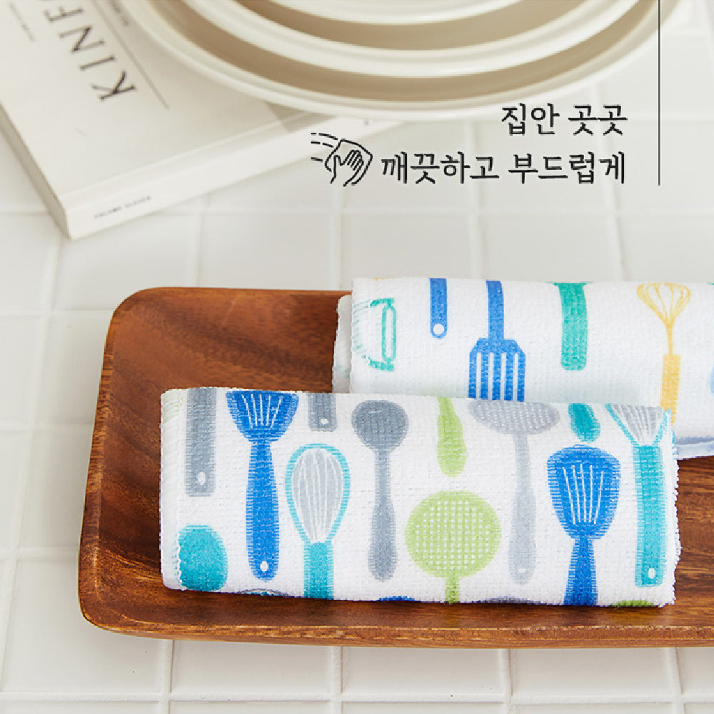 한번에 쓰윽~ 북유럽풍 극세사 요술행주 12장 세트