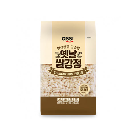 아씨 옛날 쌀강정 Crunch rice rolls Natural Snack 100g