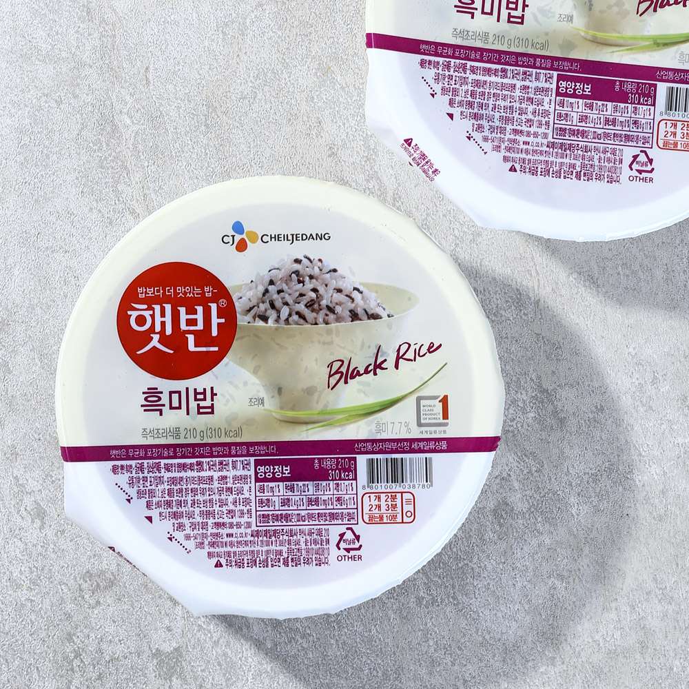 흑미의 향이 살아있는 햇반 흑미밥 CJ BLACK RICE 210g*3ea