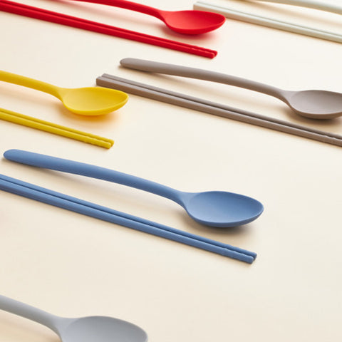 100% 한국 실리콘 실리팟 프리미엄 수저세트 Silicon Premium Spoon&Chopstick