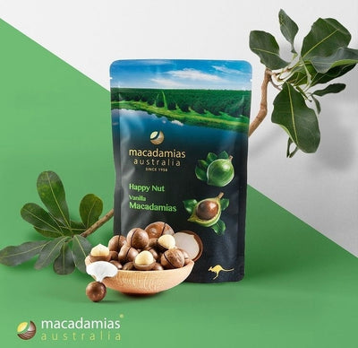 Macadamias Australia Vanilla dry roasted Macadamia 225g